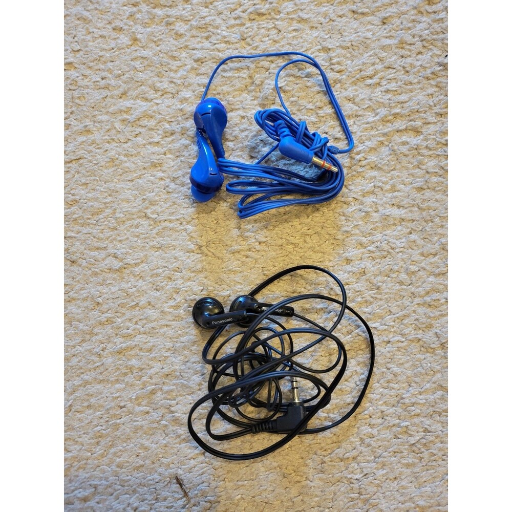 Panasonic In-Ear wired Headphones - Black and blue